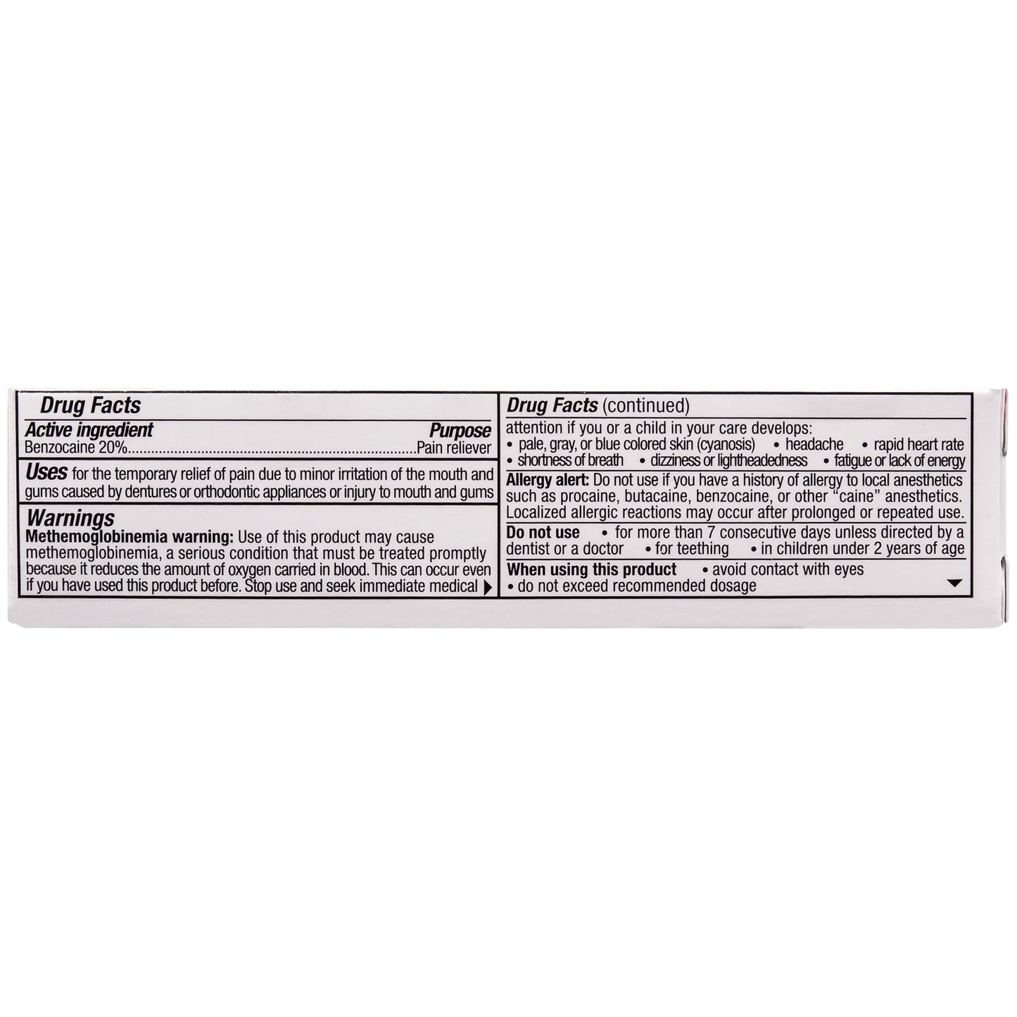 BENZODENT DENTURE PAIN CREAM 1OZ