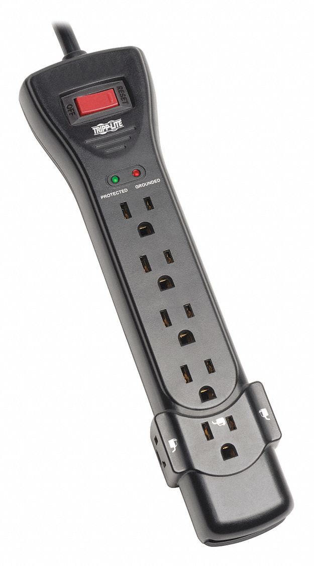4-OUTLET SURGE 2.5FT LT GRAY