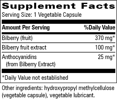BILBERRY TB 500MG 60 CPLT