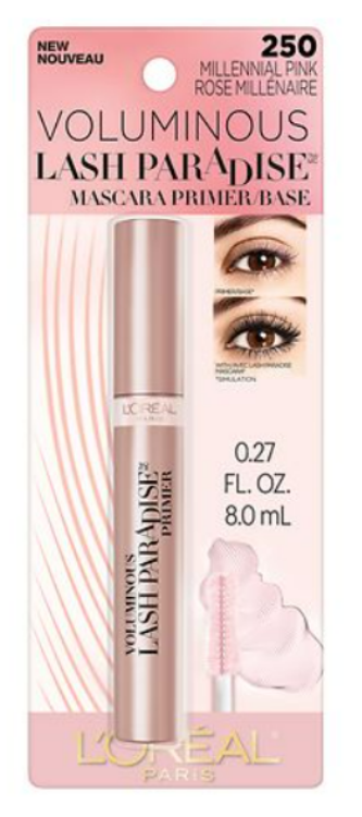 L'ORÉAL PARIS Voluminous Lash Paradise Mascara Primer, Millennial Pink, 0.27 fl oz