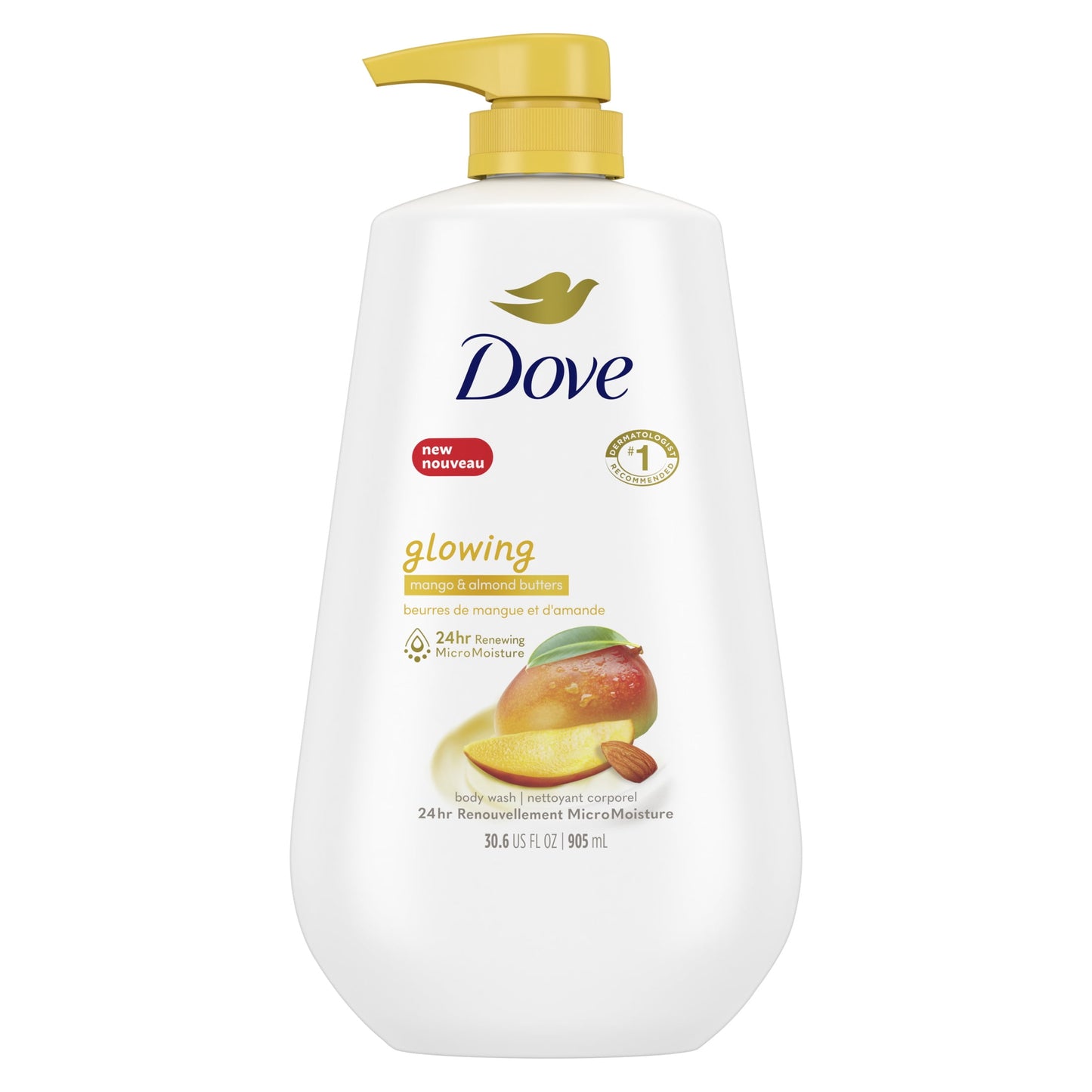 DOVE BODY WASH MANGO&ALMOND 20Z