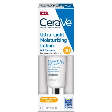 CeraVe Ultra-Light Face Lotion Moisturizer with SPF 30, 1.7 oz