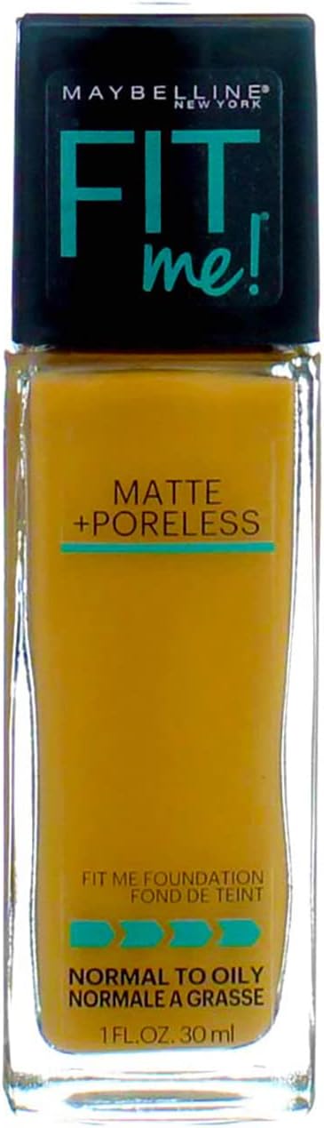 MAYBELLINE New York Fit Me Matte + Poreless Foundation Makeup, 322 Warm Honey, 1 oz