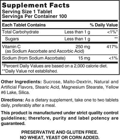NAT B VITAMIN C CW 500MG 100