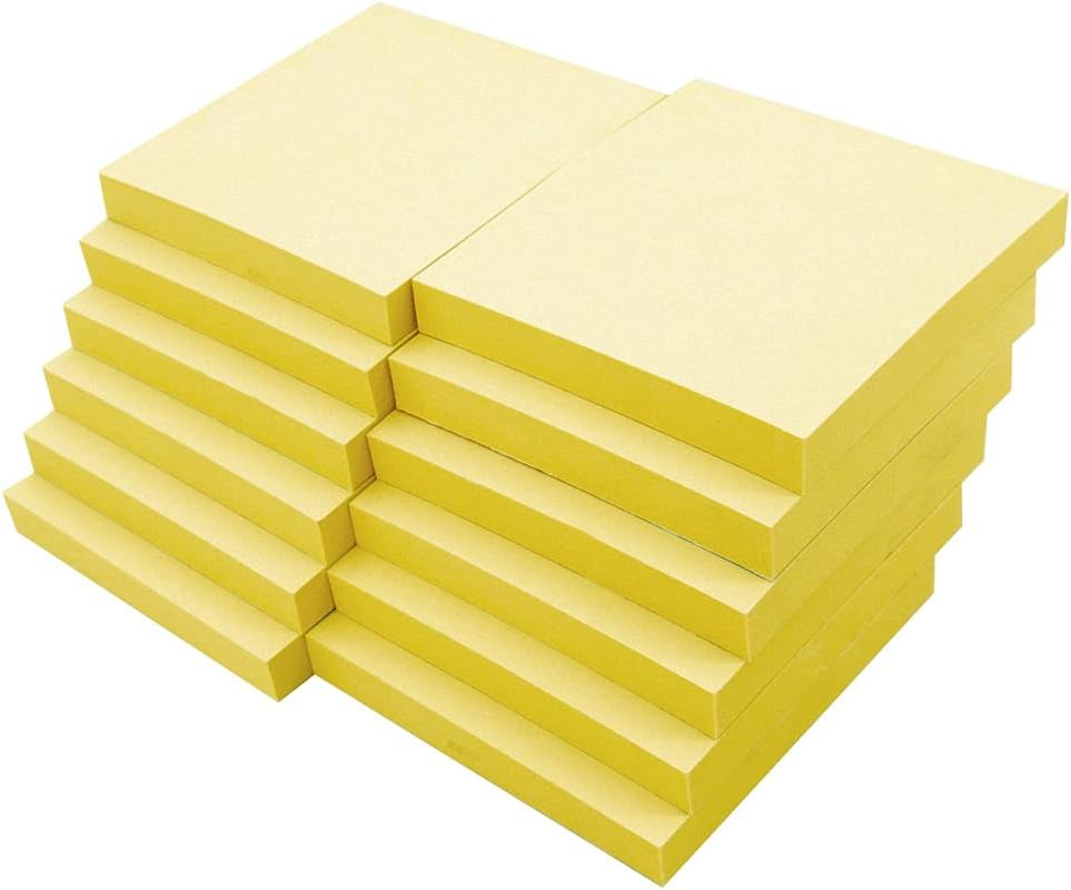 CLi Sticky Notes, 3" x 3" - Yellow, 4 pads