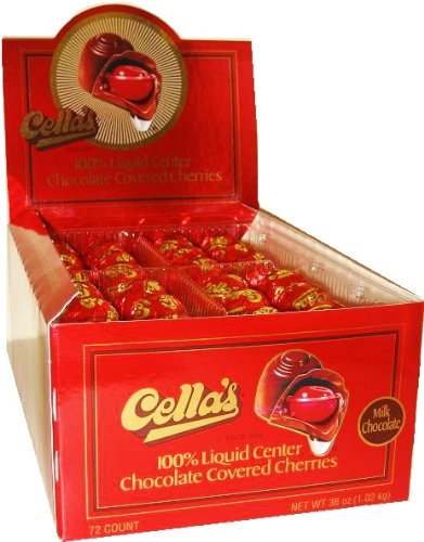 CELLAS COVERED CHY DK CHOC 72