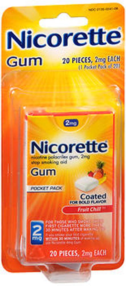 NICORETTE GUM FRUIT CHILL 4MG 20 CT.