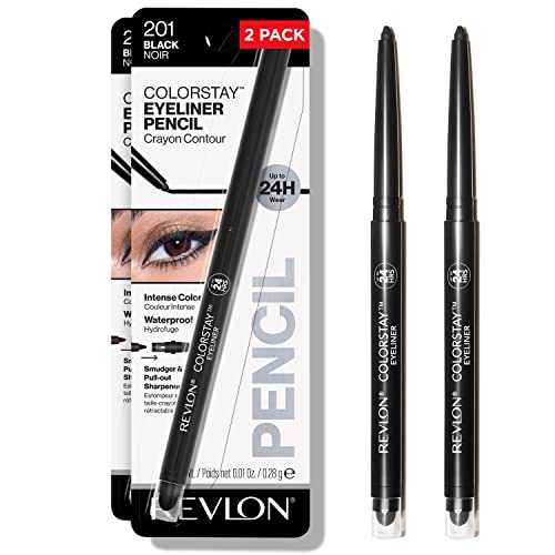 REVLON ColorStay Pencil Waterproof Eyeliner With Built-In Sharpener - 204 Charcoal