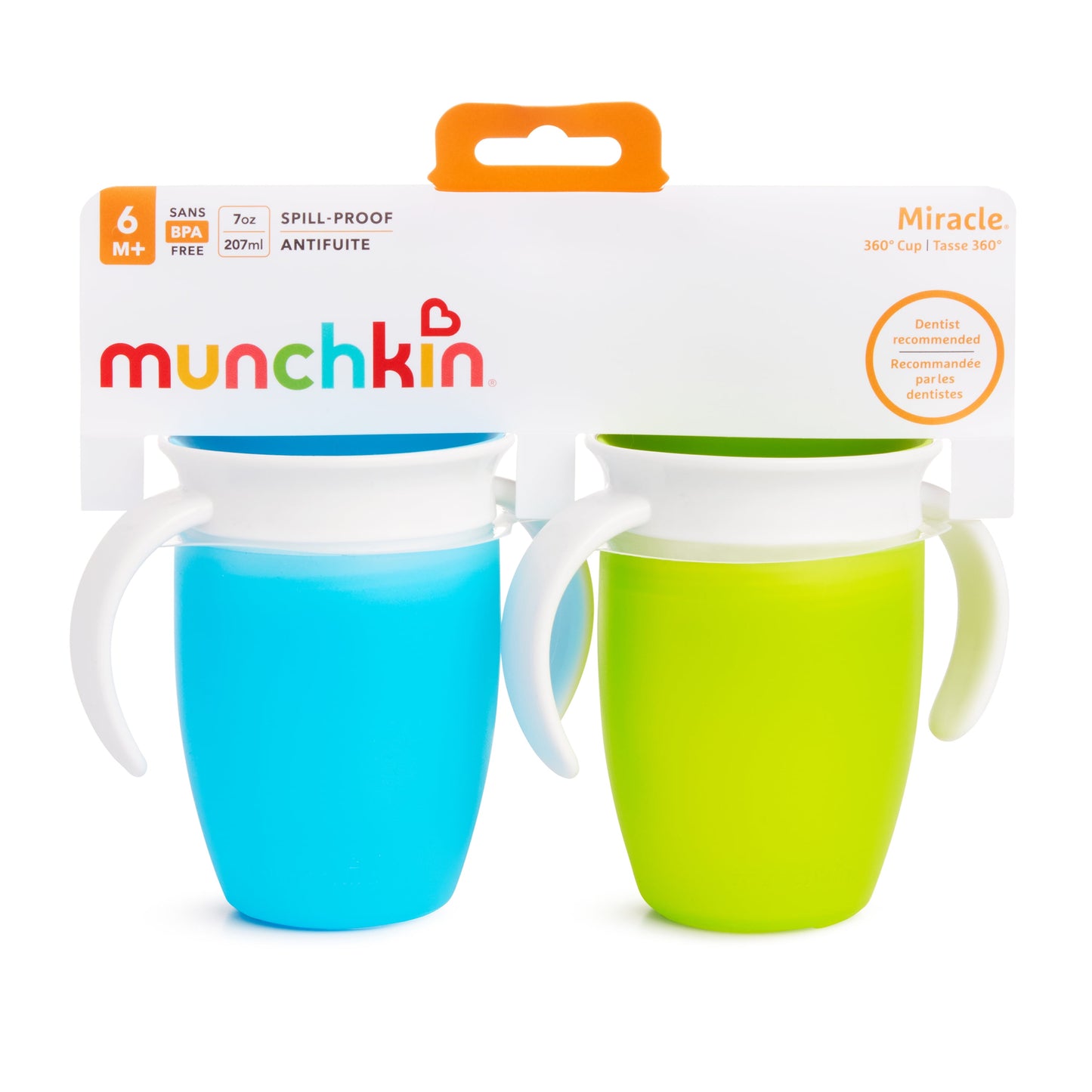 Munchkin Miracle 360 ° Trainer Cup Assorted Colors - 2 pack, 7 Oz