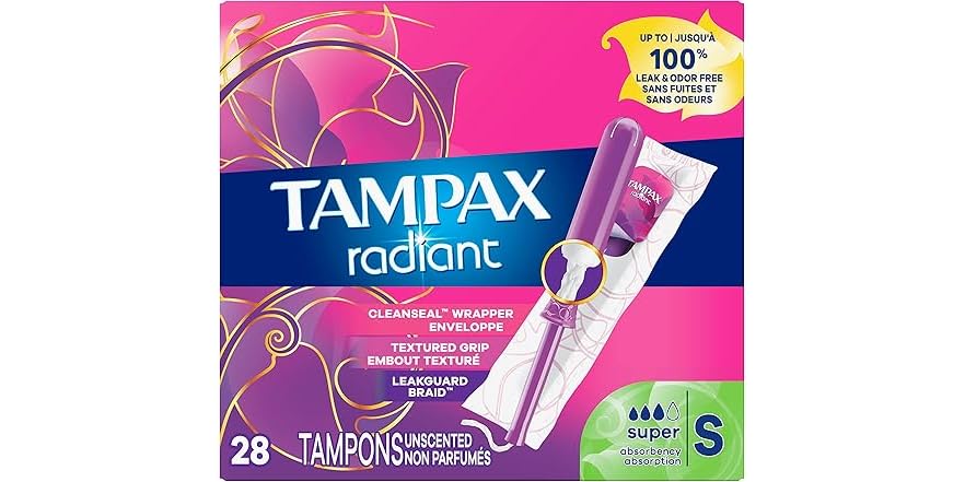 TAMPAX RADIANT SUPER TAMPON 14CT