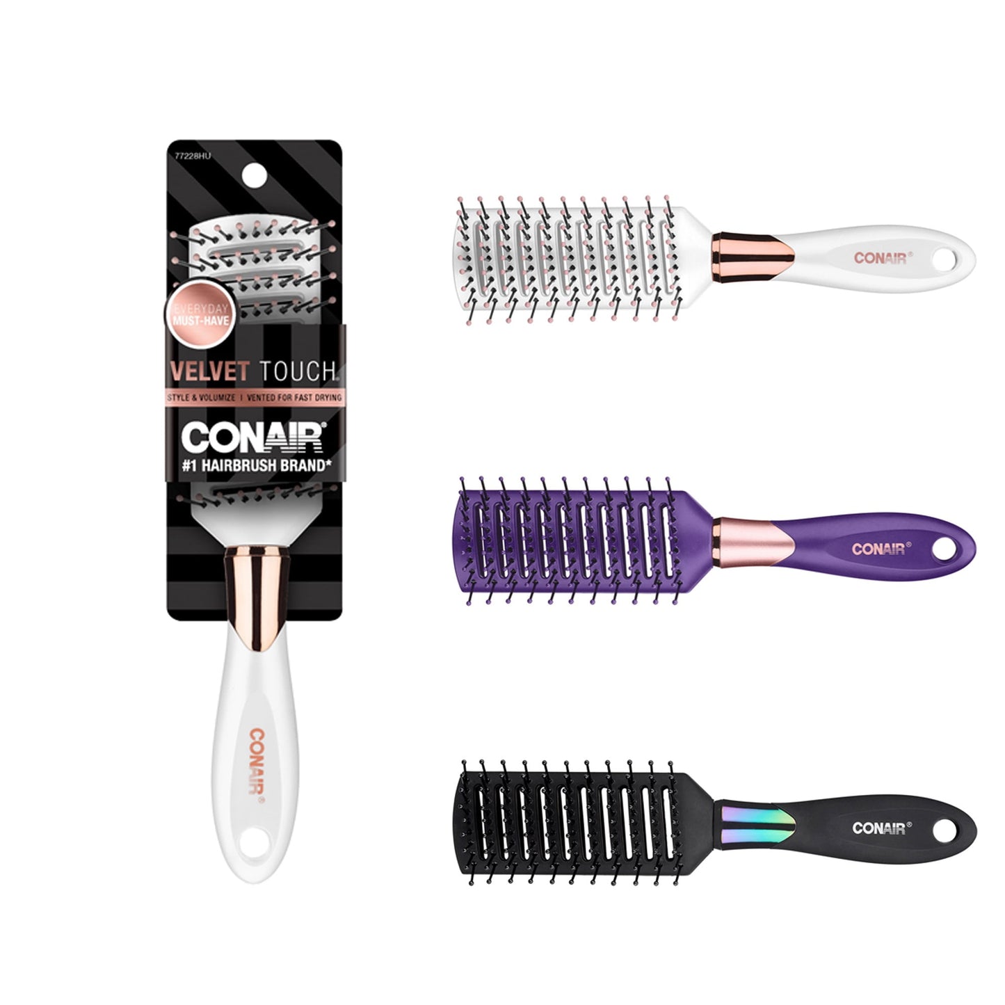 CONAIR Velvet Touch Style & Volumize Large Round Brush - Assorted