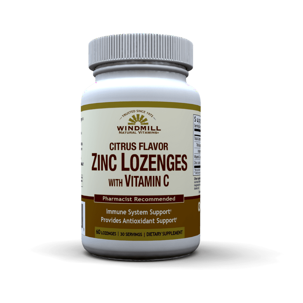 ZINC W/ VIT C LOZENGE CITRUS 60CT WINDML