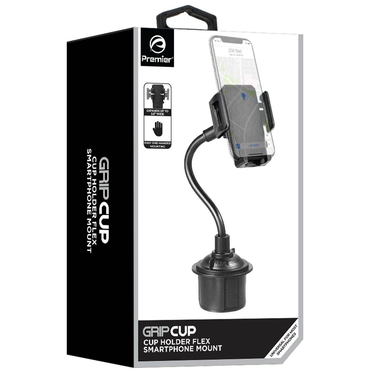 InvenTel Universal Cup Holder Phone Mount - Black