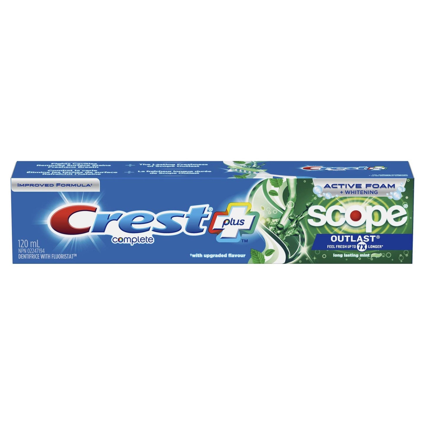 Crest Toothpaste 5.4oz Plus Scope Outlast + Whitening
