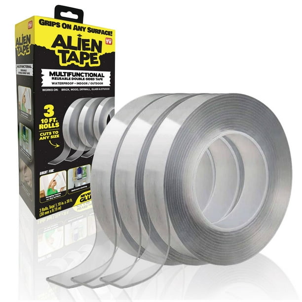 ALiEN Tape Pre-Cut Multipurpose Grip Removeable Mounting Tape, 96 Pieces