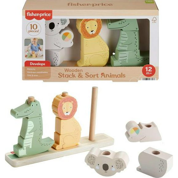 Fisher-Price Wooden Stack & Sort Animals
