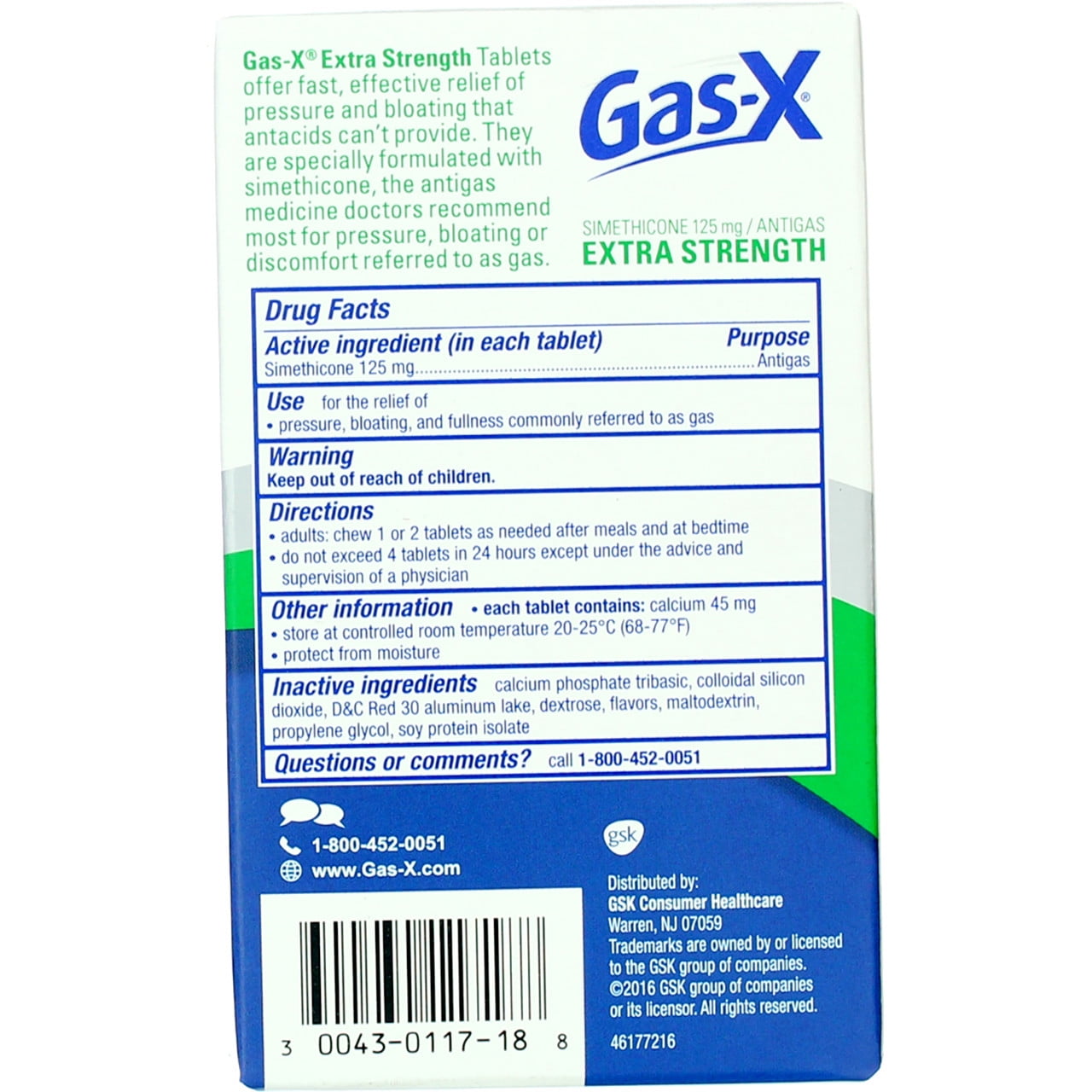 GAS-X CW 125MG 18 PPMNT CRM ES