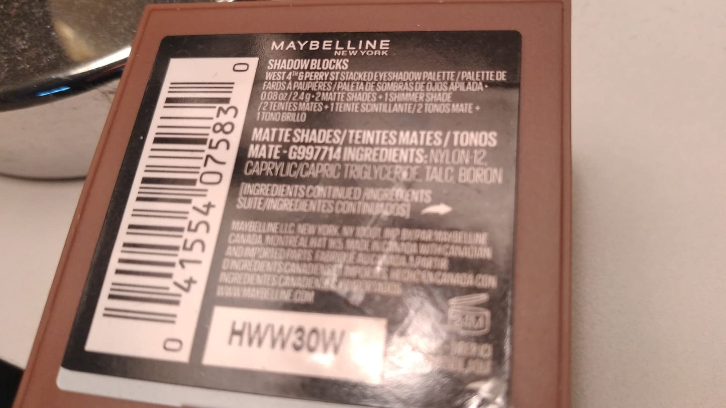 MAYBELLINE New York Shadow Blocks Eyeshadow Palette Makeup, North 3rd and Bedford Ave, 0.08 oz