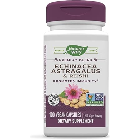 Echinacea Astragalus & Reishi;Made w/Organic Ingredients