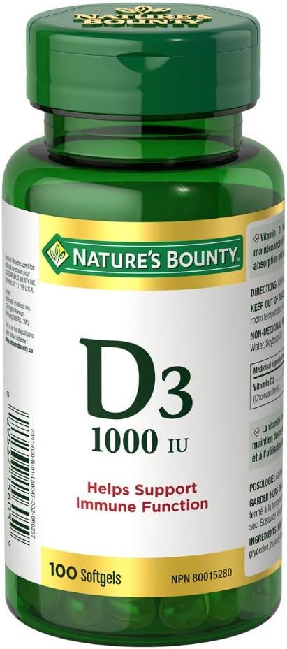 VITAMIN D3 1000IU SFTGL 120CT NAT BOUNTY