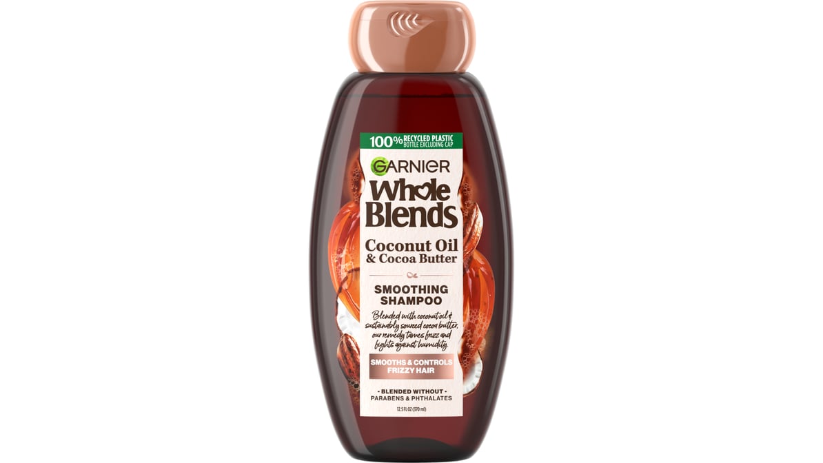 Garnier Whole Blends Smoothing Shampoo with Coconut Oil & Cocoa Butter, 12.5 oz