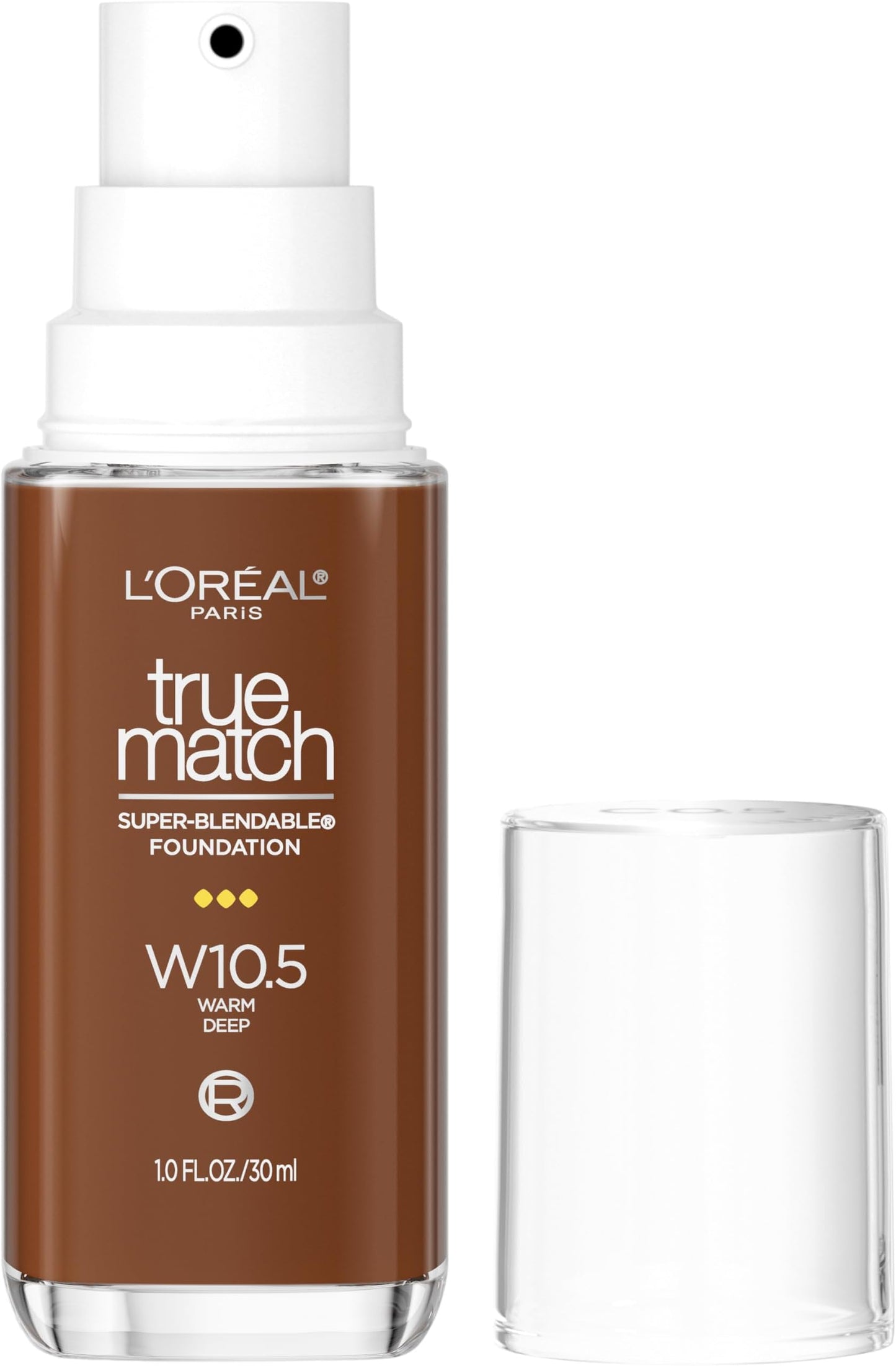 L'ORÉAL PARIS True Match Super-Blendable Foundation, Medium Coverage, W8, Medium Deep, 1 fl. oz.