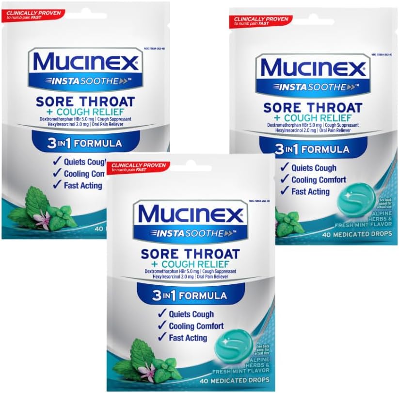 MUCINEX INSTASOOTH ALPIN HERB DROP 20CT