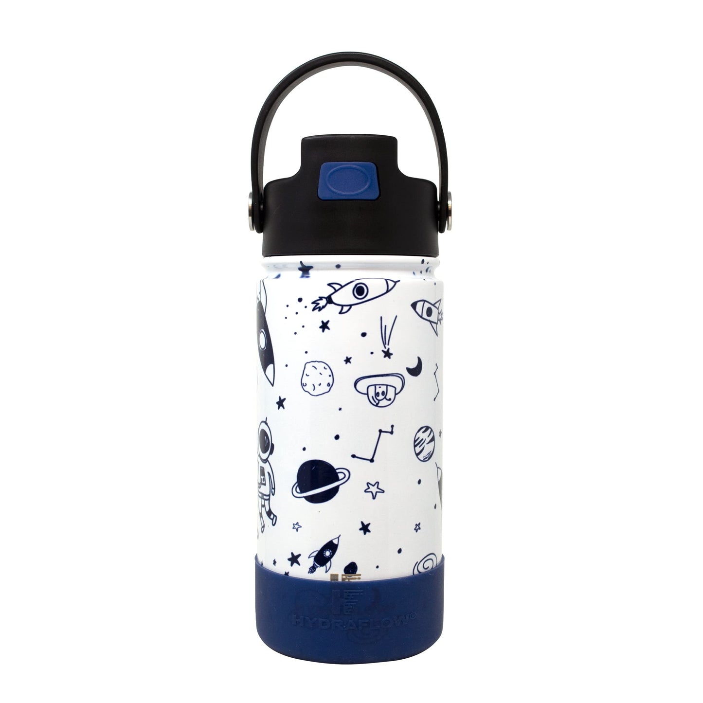 HYDRAFLOW Kids Hybrid Bottle with Boot, 14 oz - Navy Knight