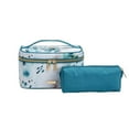 2Pc Train Case Set-Crochet Straw