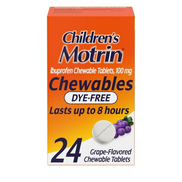 MOTRIN CHD CW 100MG 24 GRAPE DF