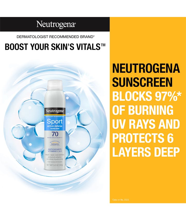 Neutrogena Sport Spf#70 Active Defense Spray 5oz