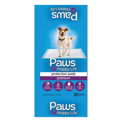Paws Happy Life Premium Puppy Training Protection Pad, 30 Count