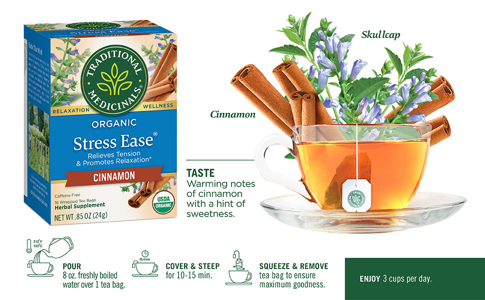 TRADITIONAL MEDICINALS TEA,OG2,STRESS EASE,RELIF