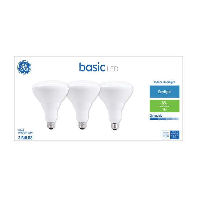 GE Lighting LED Basic Daylight Indoor Floodlight Bulb 65 Watt Replacement, 2 Pack