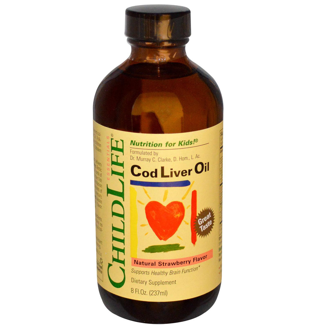 CHILDLIFE ESSENTIALS COD LIVER OIL,STRAWBERRY
