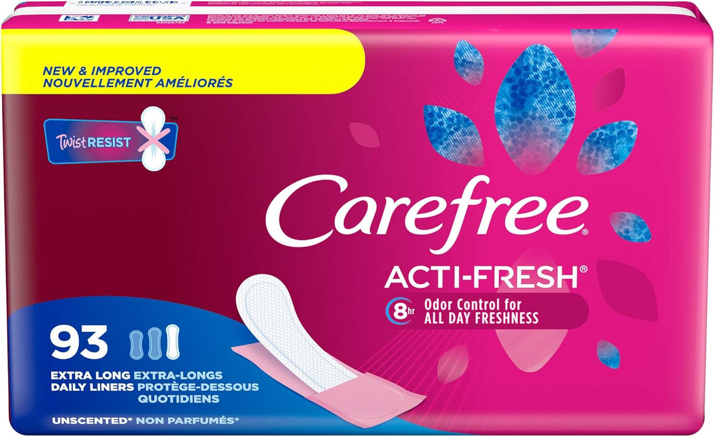 CAREFREE XLONG ACTI-FRESH PAD 8X36CT