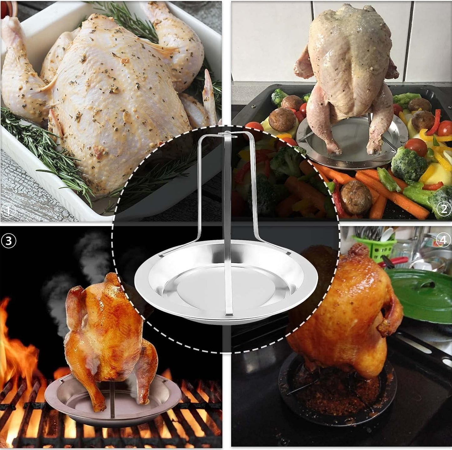Dura-Kleen Large Roaster with V-Rack Floor Display, 12 count