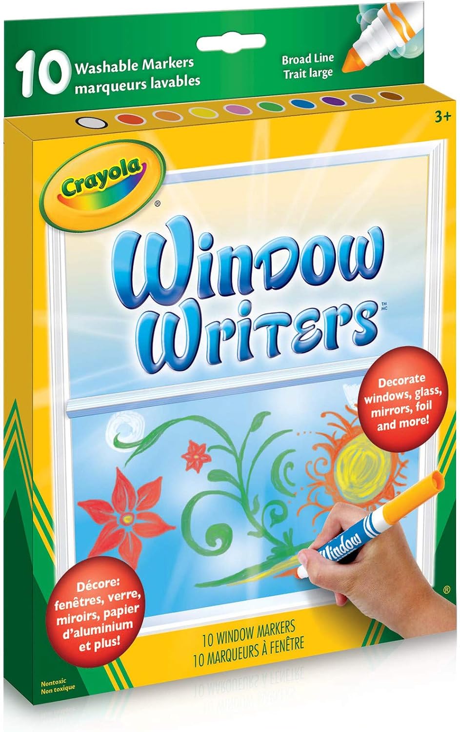 Crayola Washable Window Markers, 8 count