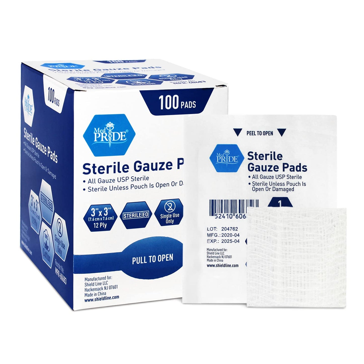 GNP GAUZE PAD 2X2IN STERILE 10CT