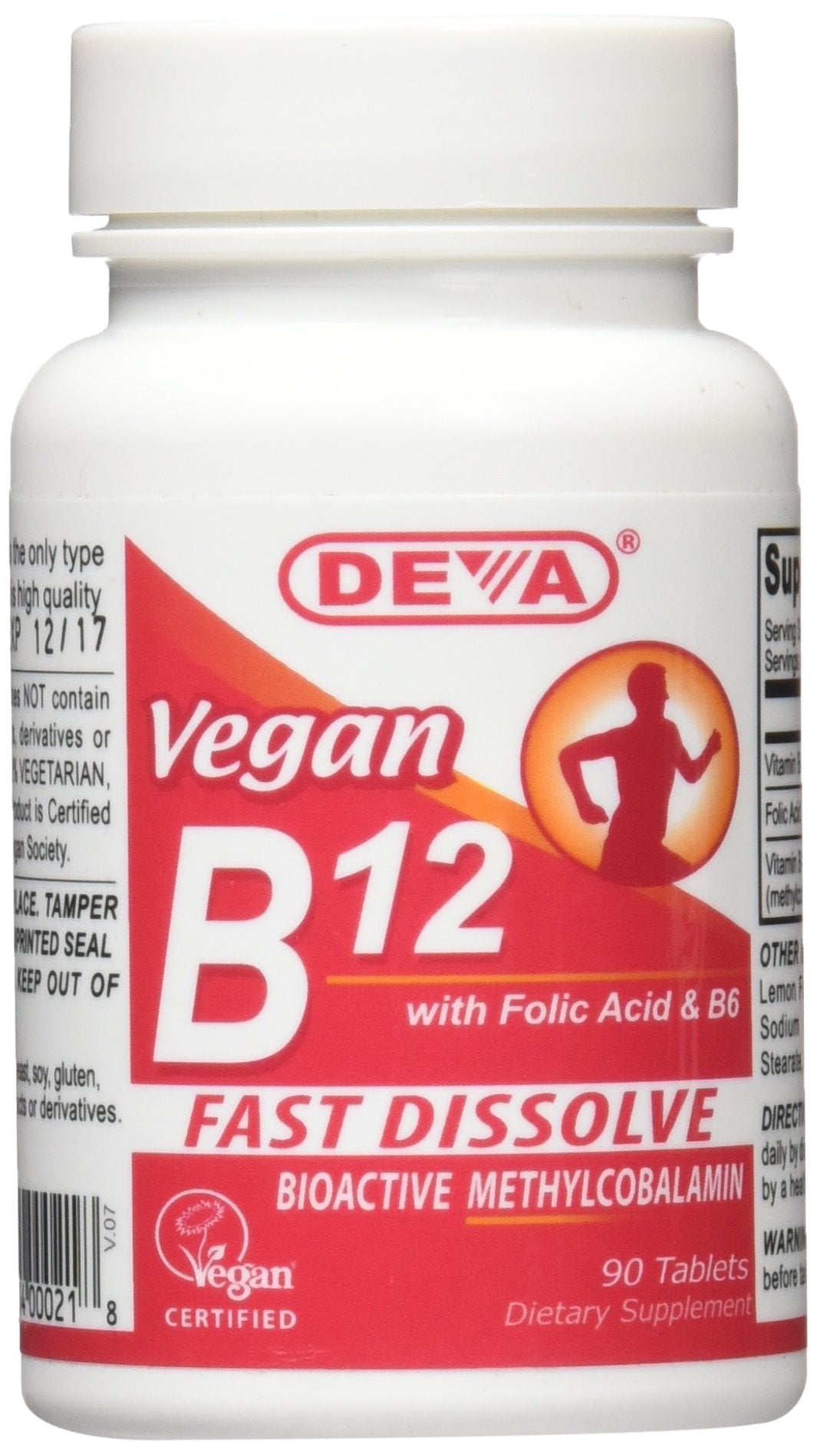 DEVA VEGAN VITAMINS SUBLINGUAL B-12,2500MCG