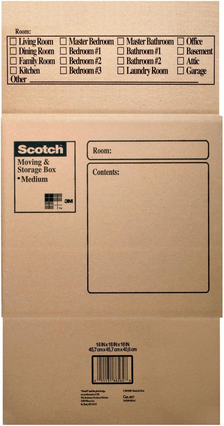 3M Scotch Mailing, Moving, and Storage Box 9.5"x6"x3.75" 1.0 ea