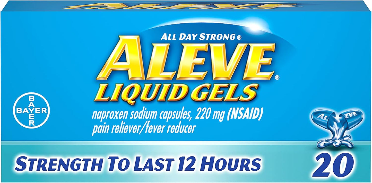 ALEVE 220MG LIQUID GELS 20CT