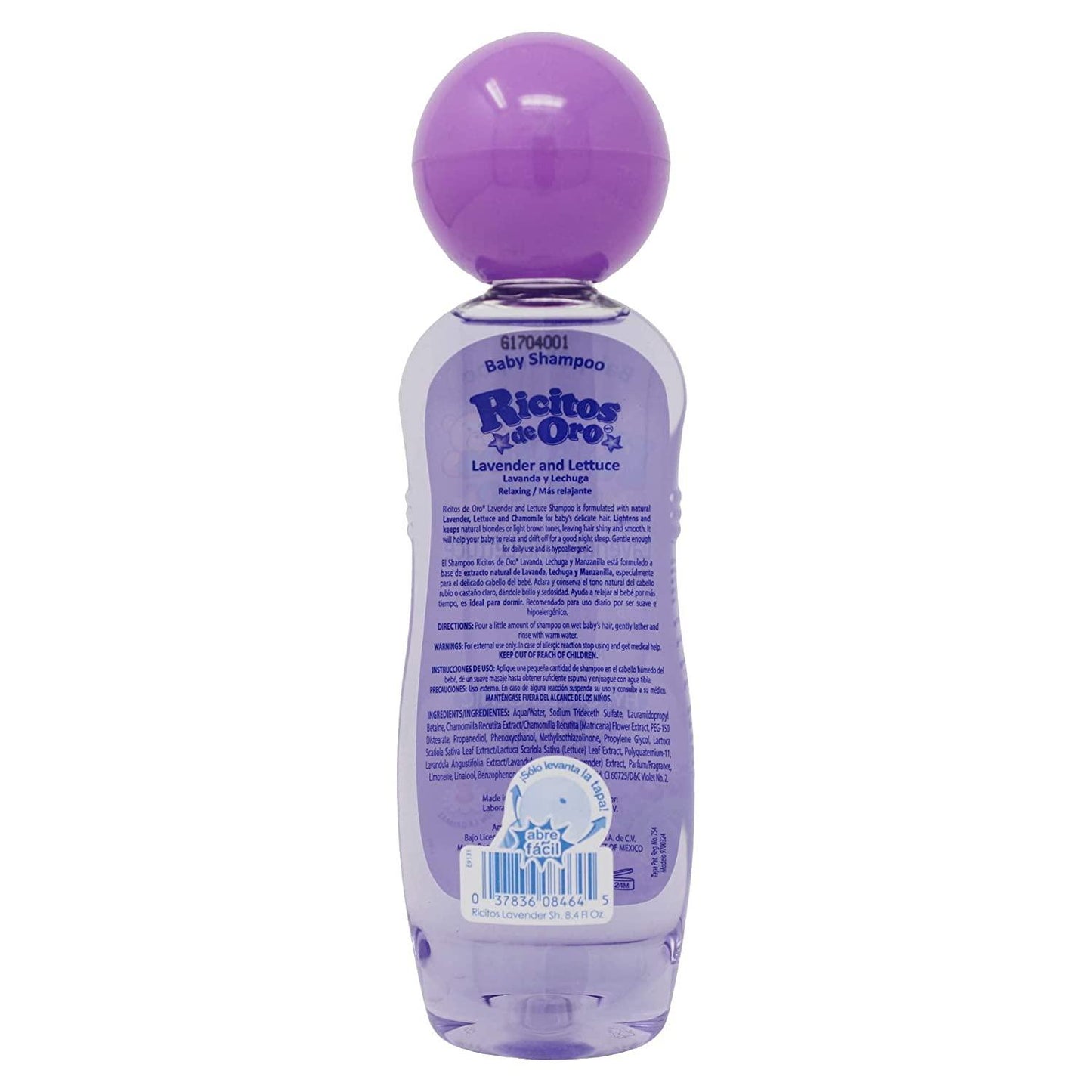 Ricitos De Oro Baby Shampoo Lavender & Lettuce 8.4oz