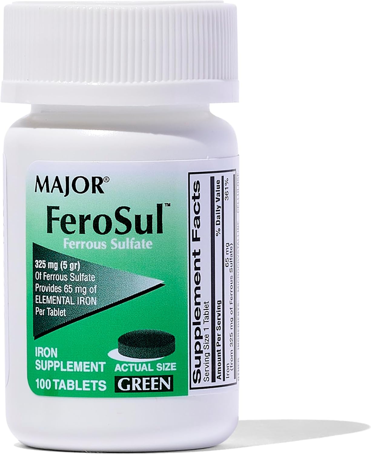FERROUS SULFATE TB 325MG 1000