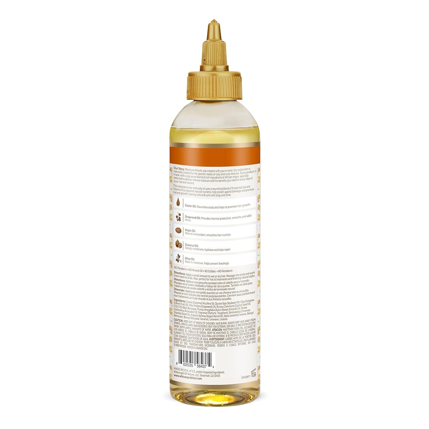 African Pride 5 Essential Oils With Vitamin-E 4oz