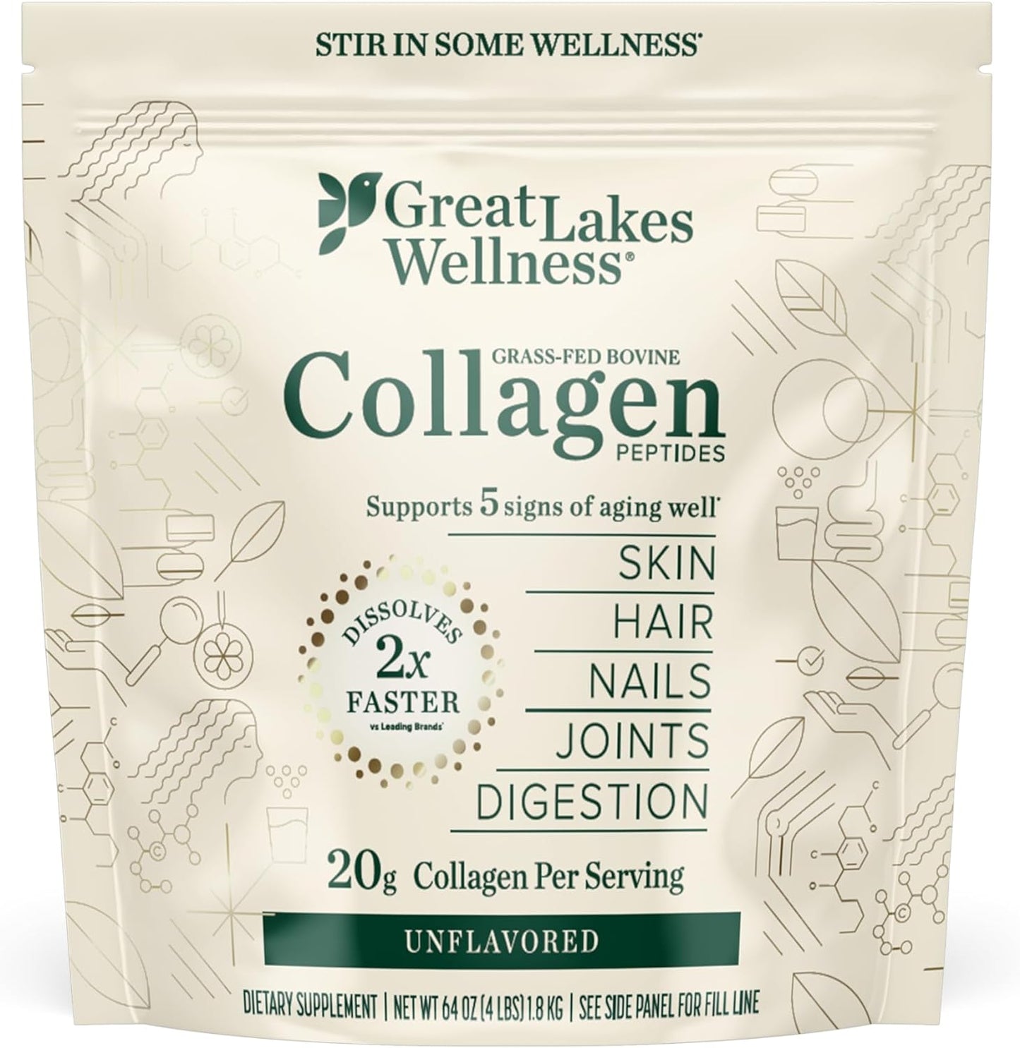 GREAT LAKES WELLNESS COLLAGEN PEPTDS,UNFLVRD