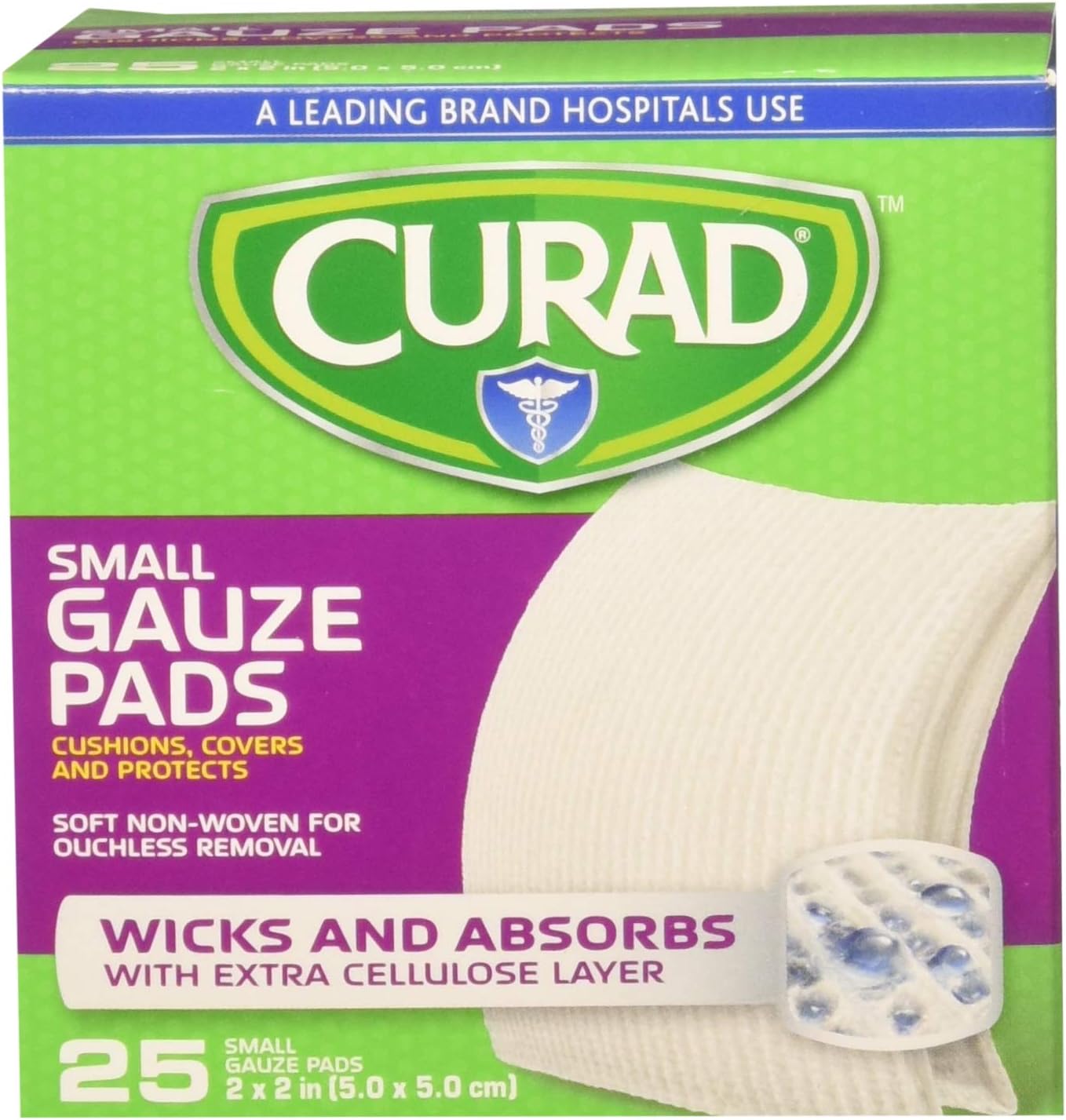 CURAD GAUZE PADS SM SOPL