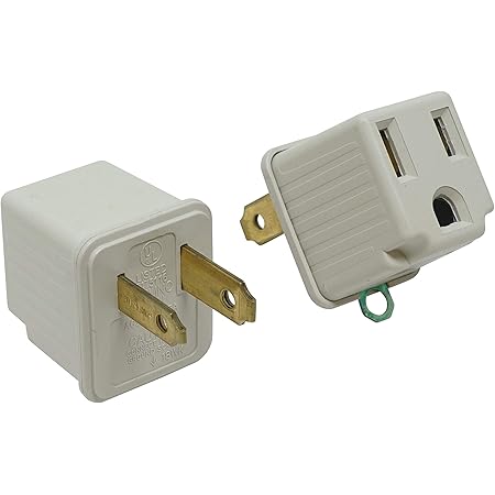 GE VINYL 3 2 GROUNDING ADAPTE