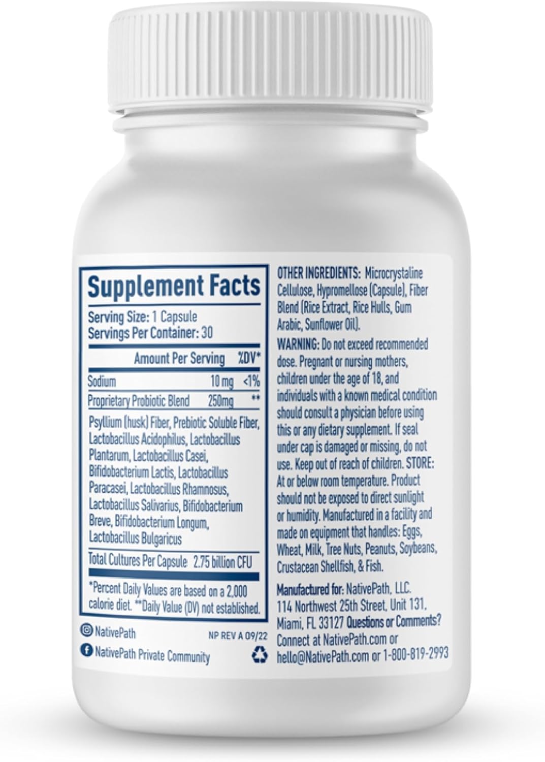 NB PROBIOTIC CW 10MCG 60 GMM