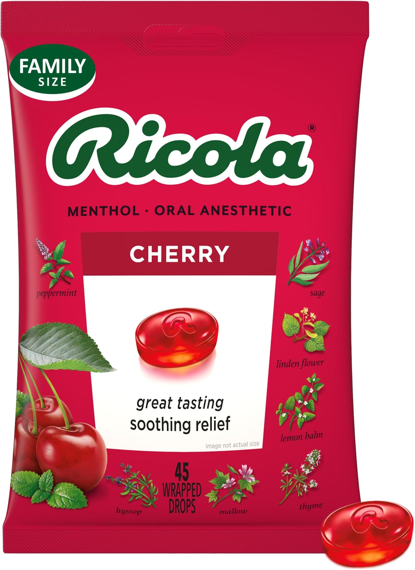 SUCRETS LOZENGE BOX CHERRY 18CT